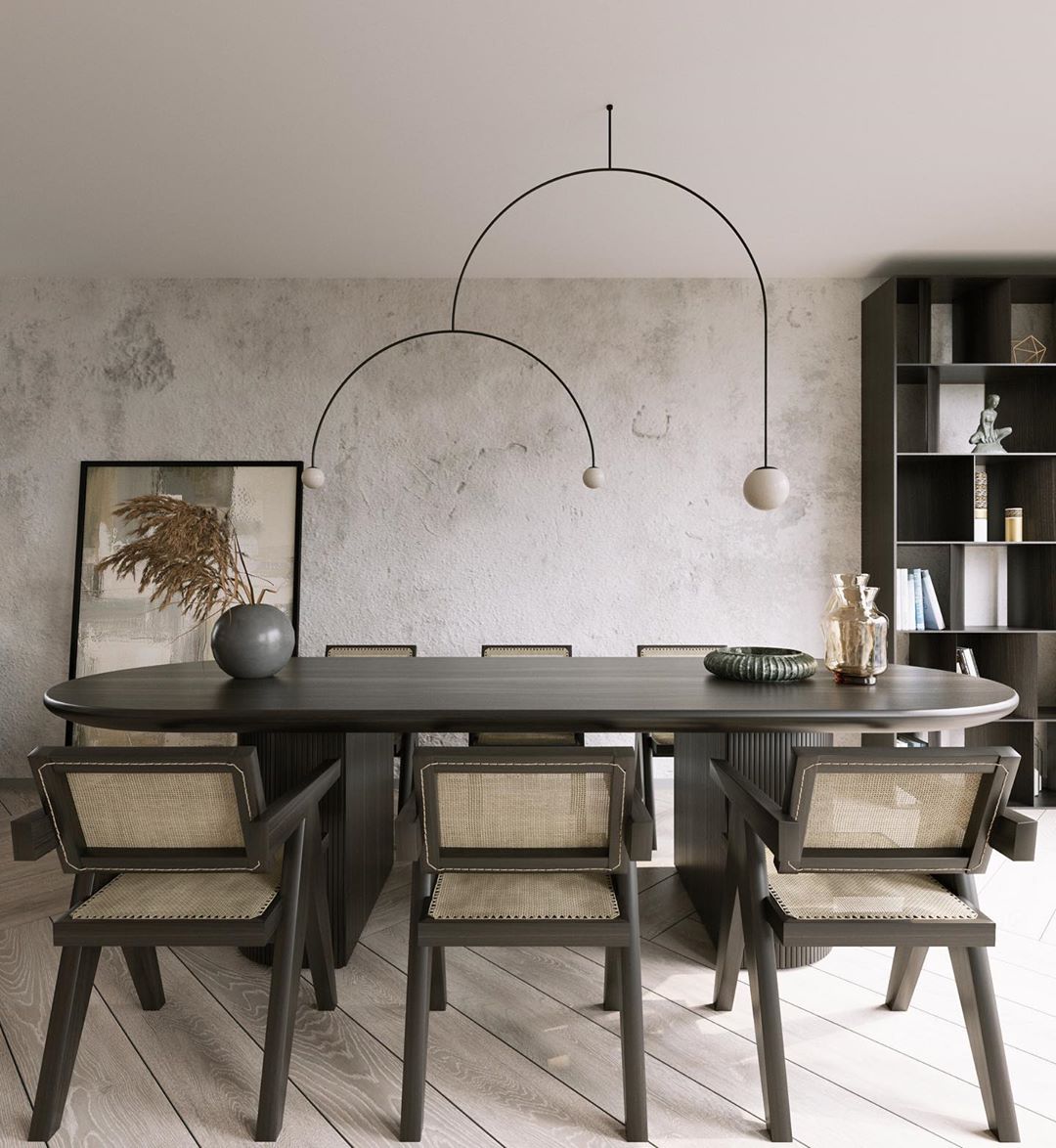 Lustra Chandelier Mobile Noir Minimaliste - Neutralighting
