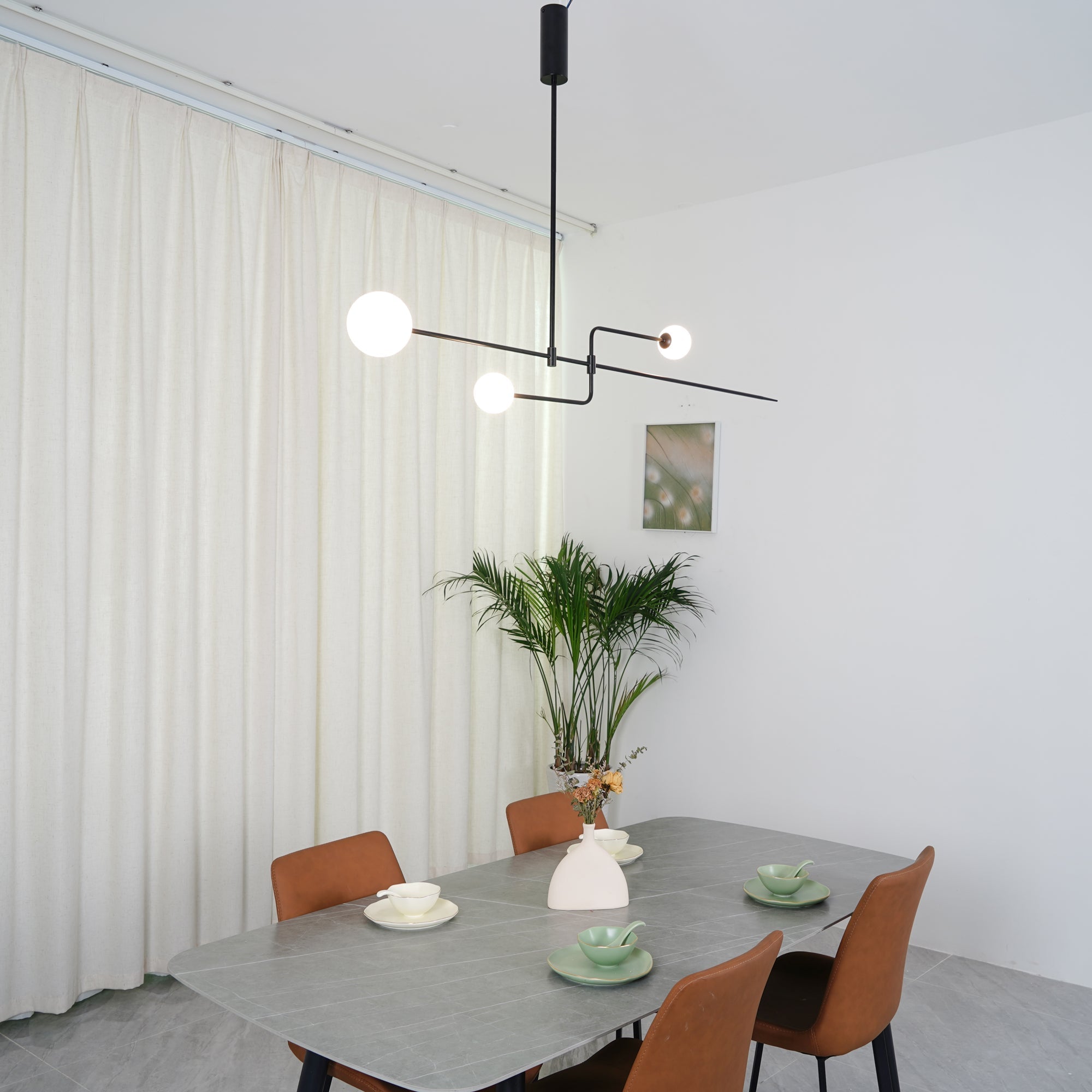 Lustra Chandelier Mobile Noir Minimaliste - Neutralighting