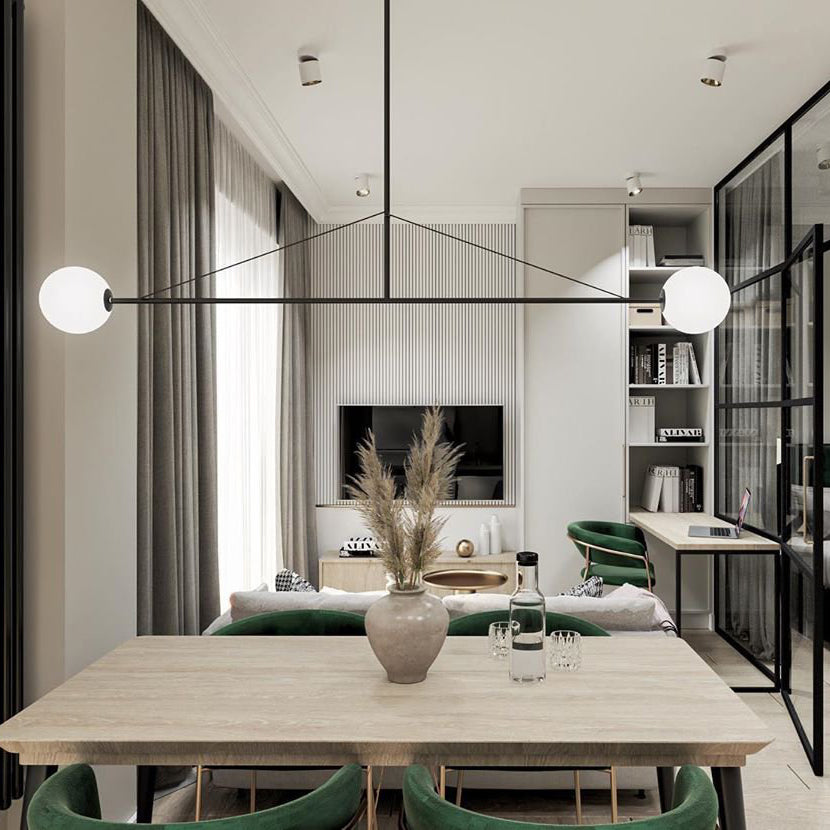 Lustra Chandelier Mobile Noir Minimaliste - Neutralighting