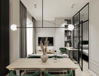 Lustra Chandelier Mobile Noir Minimaliste - Neutralighting