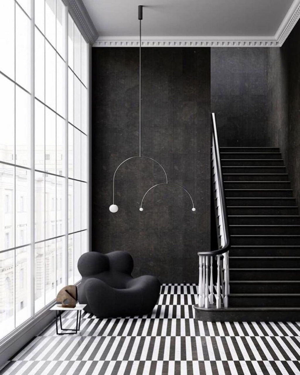 Lustra Chandelier Mobile Noir Minimaliste - Neutralighting