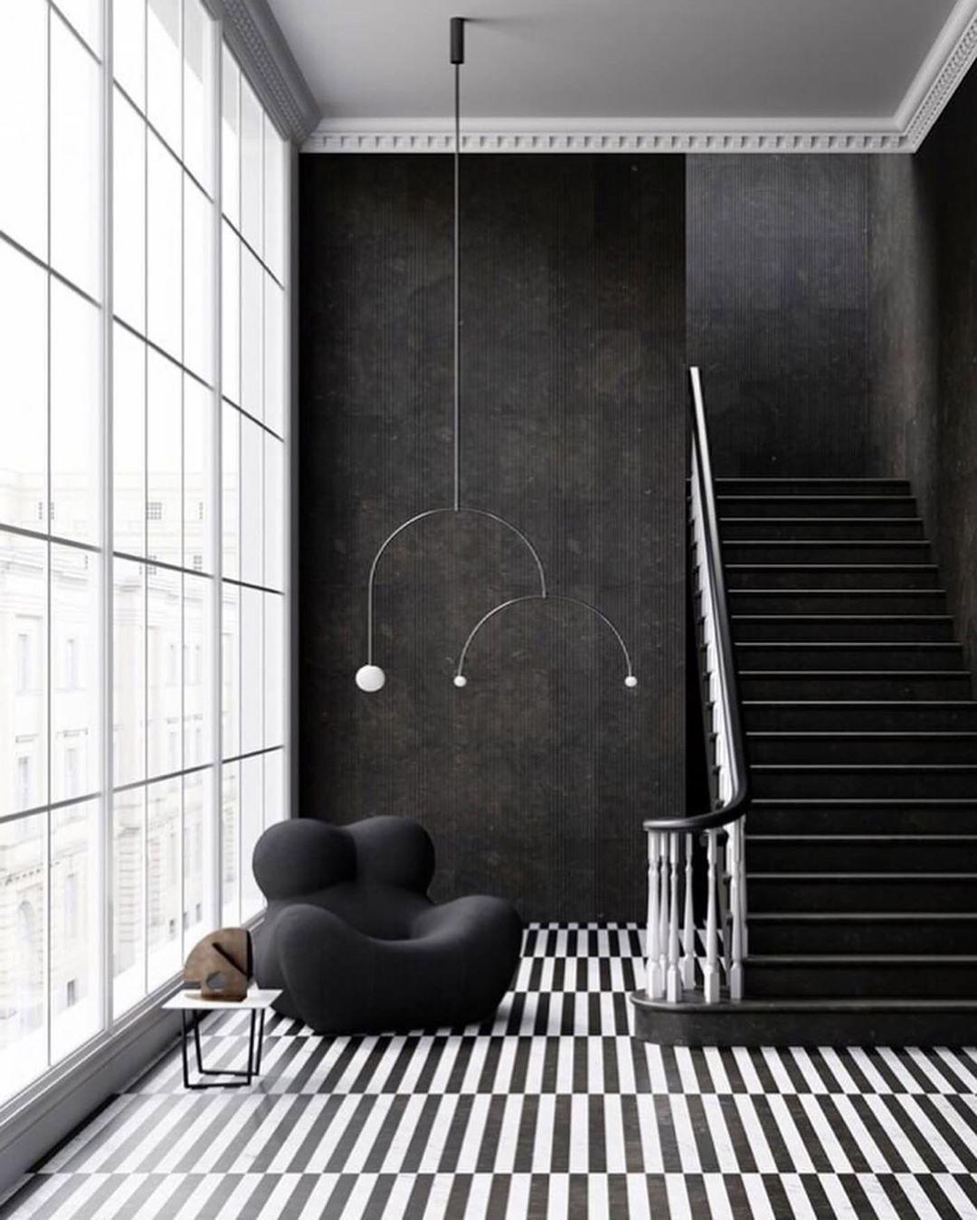 Lustra Chandelier Mobile Noir Minimaliste - Neutralighting