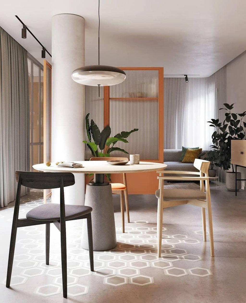 Lustra Suspension Noir Peint Réuni pour Salon - Neutralighting