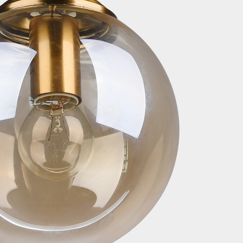 Narell Luminaires Suspension Verre Transparent Ambre - Neutralighting