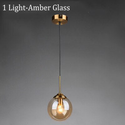 Narell Luminaires Suspension Verre Transparent Ambre - Neutralighting