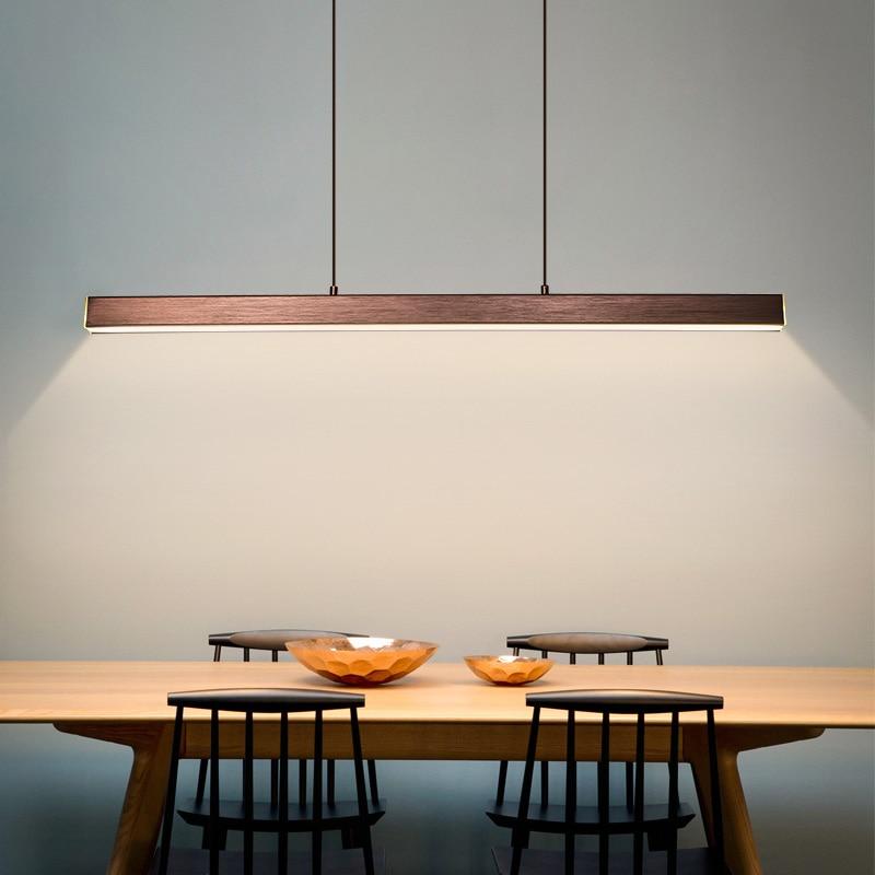Thala Suspension Linéaire Moderne Noir/Marron Salon - Neutralighting