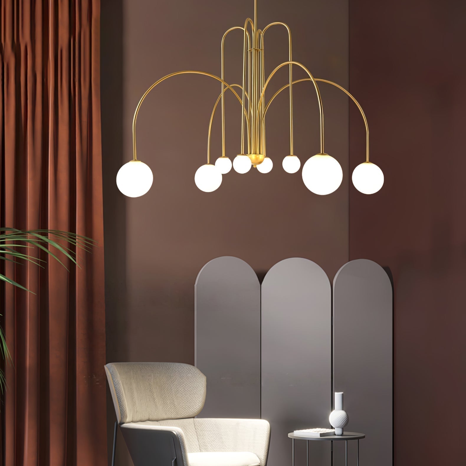 Valentina Moderne Lustre Métal Verre Salon Salle à Manger - Neutralighting