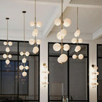 Zelirila Lampe Suspendue En Verre Sur Rail Art Premium Moderne - Neutralighting