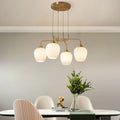 Valentina Moderne LED Lustre Or Métal Verre Salon/Chambre À Coucher - Neutralighting