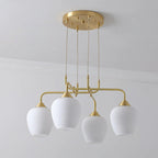 Valentina Moderne LED Lustre Or Métal Verre Salon/Chambre À Coucher - Neutralighting