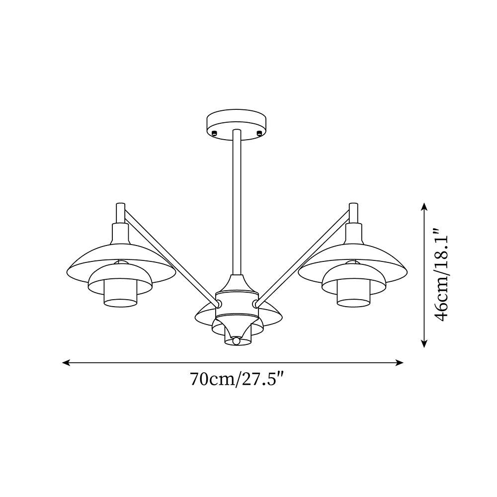 Alora Lustre Cuivre Nordique Couches - Neutralighting