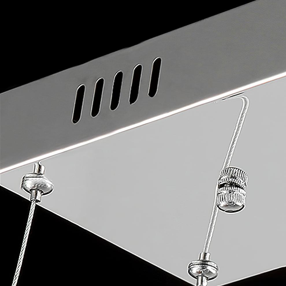Lustra Chandelier Cristal Double C Moderne Argent 2-Rings - Neutralighting