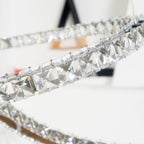 Lustra Chandelier Cristal Double C Moderne Argent 2-Rings - Neutralighting