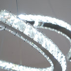 Lustra Chandelier Cristal Double C Moderne Argent 2-Rings - Neutralighting