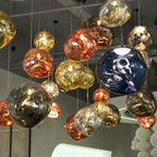 Solara Suspension en Verre Soufflé Cluster Irrégulier Sculptural - Neutralighting
