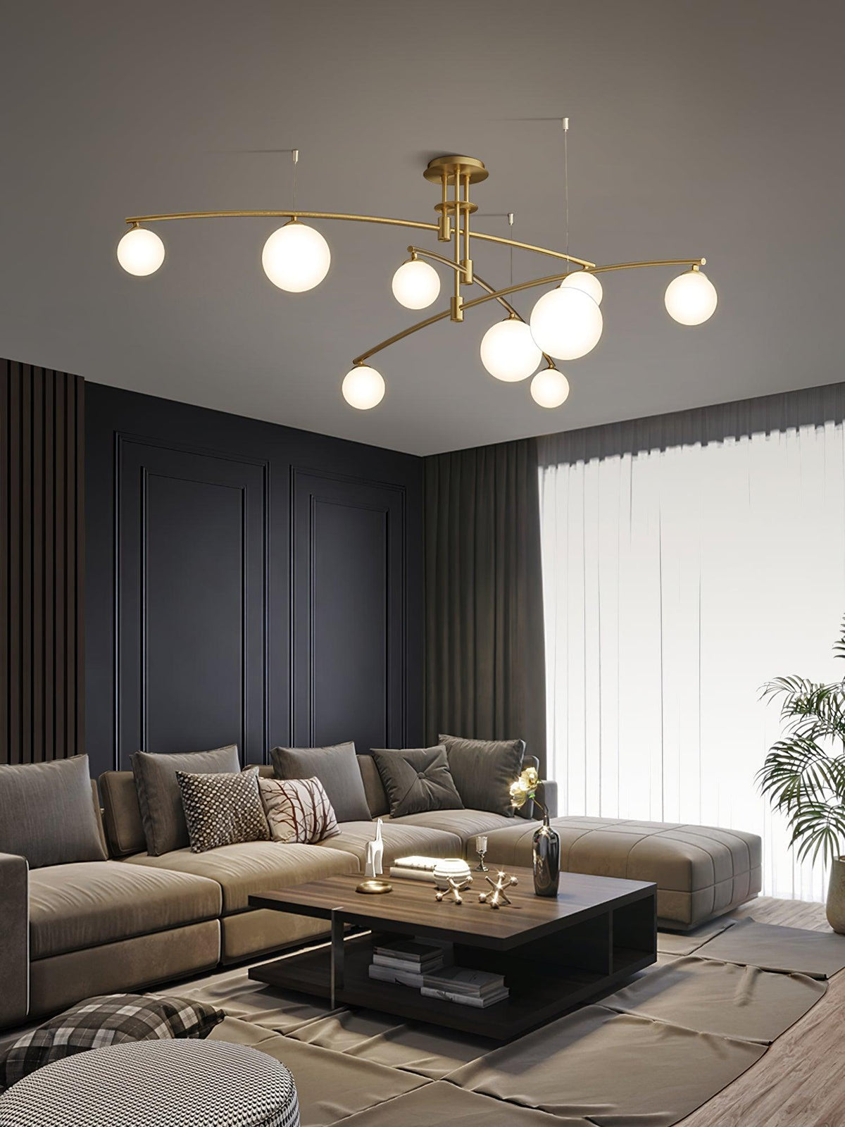 Lustra Chandelier à Long Bras Moderne 6 Lumières - Neutralighting