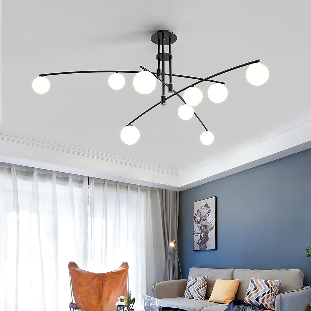 Lustra Chandelier à Long Bras Moderne 6 Lumières - Neutralighting
