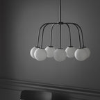 Elphaia Chandelier Vintage Moderne Pieuvre Verre Noir - Neutralighting