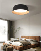 Solara Plafonnier Cylindre Cannelé Bois Élégant Contemporain - Neutralighting