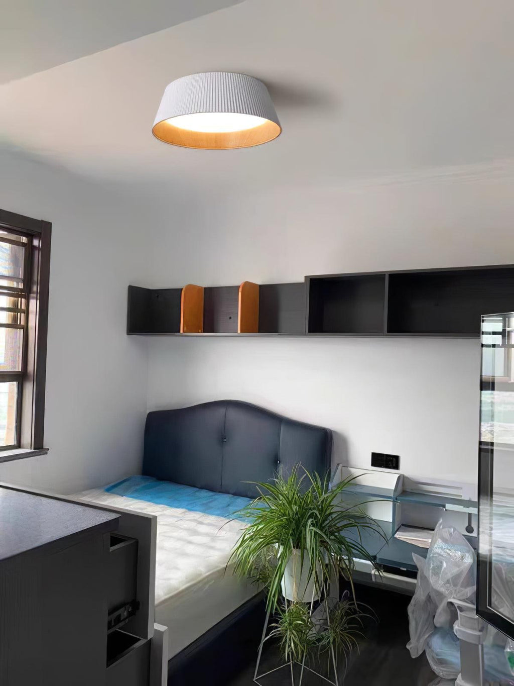 Solara Plafonnier Cylindre Cannelé Bois Élégant Contemporain - Neutralighting