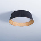 Solara Plafonnier Cylindre Cannelé Bois Élégant Contemporain - Neutralighting