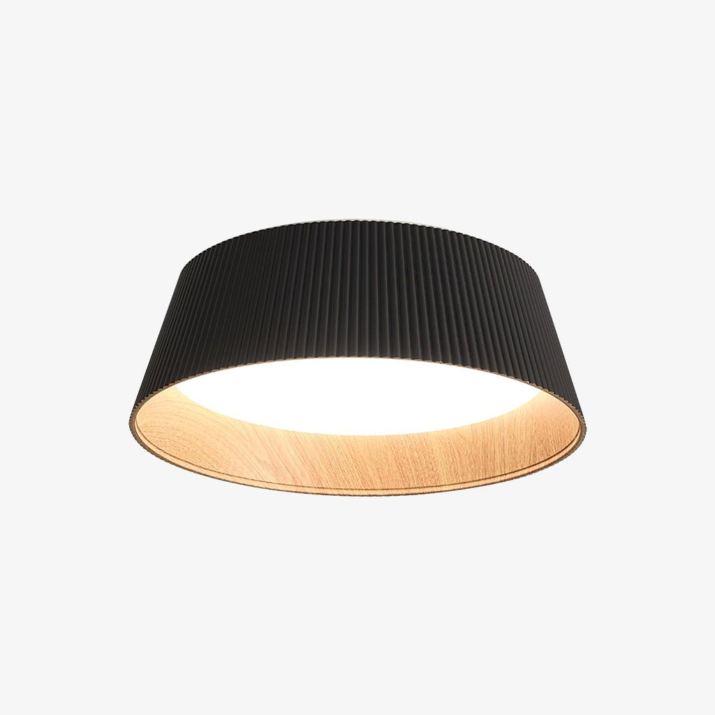 Solara Plafonnier Cylindre Cannelé Bois Élégant Contemporain - Neutralighting