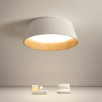 Solara Plafonnier Cylindre Cannelé Bois Élégant Contemporain - Neutralighting