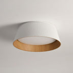 Solara Plafonnier Cylindre Cannelé Bois Élégant Contemporain - Neutralighting