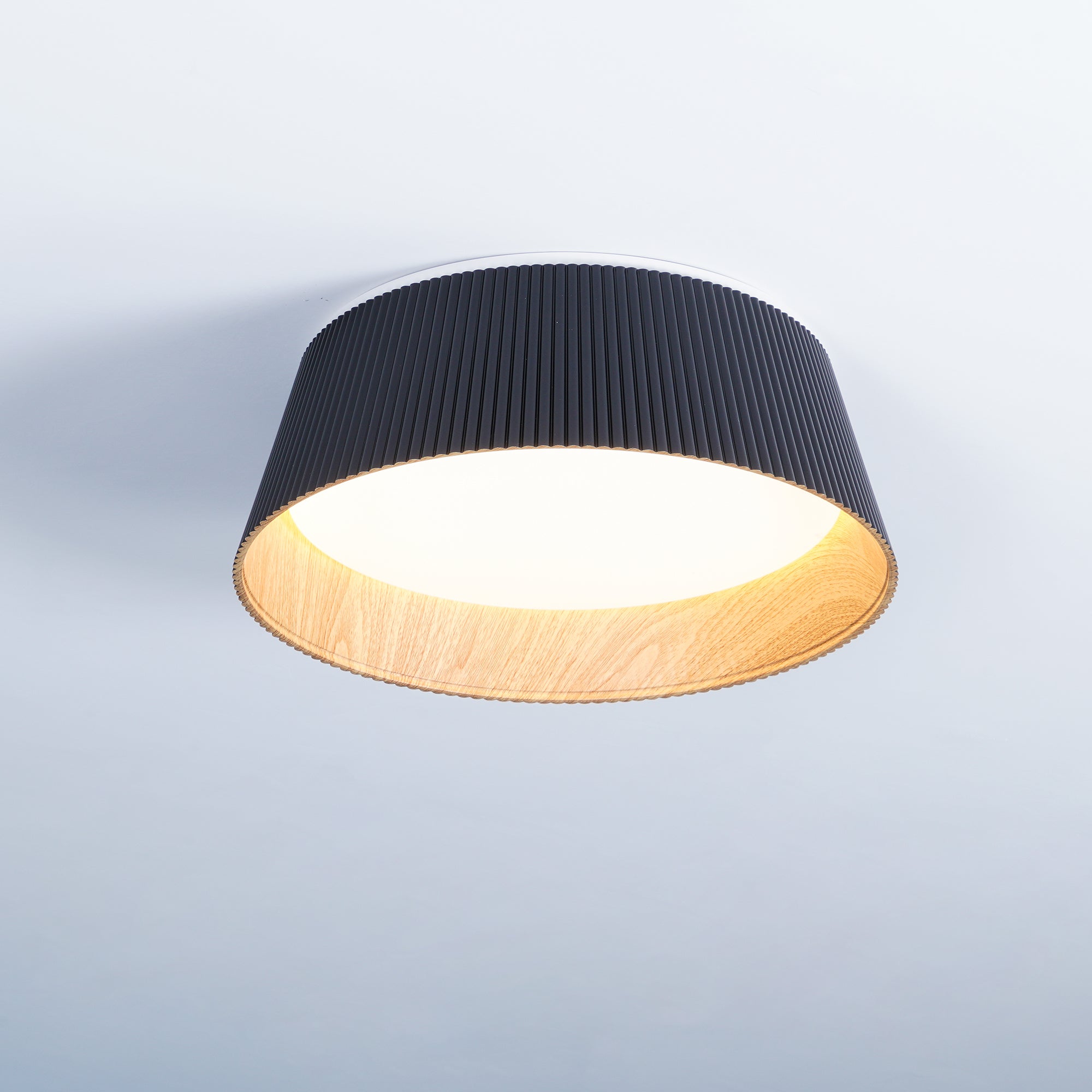 Solara Plafonnier Cylindre Cannelé Bois Élégant Contemporain - Neutralighting
