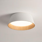 Solara Plafonnier Cylindre Cannelé Bois Élégant Contemporain - Neutralighting