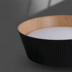 Solara Plafonnier Cylindre Cannelé Bois Élégant Contemporain - Neutralighting