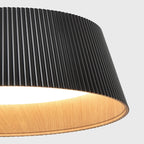 Solara Plafonnier Cylindre Cannelé Bois Élégant Contemporain - Neutralighting