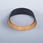 Solara Plafonnier Cylindre Cannelé Bois Élégant Contemporain - Neutralighting