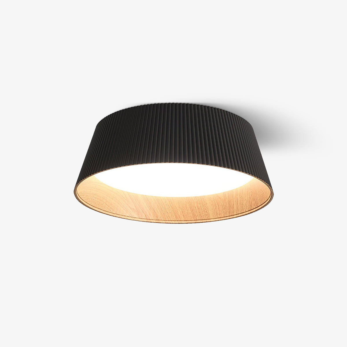 Solara Plafonnier Cylindre Cannelé Bois Élégant Contemporain - Neutralighting