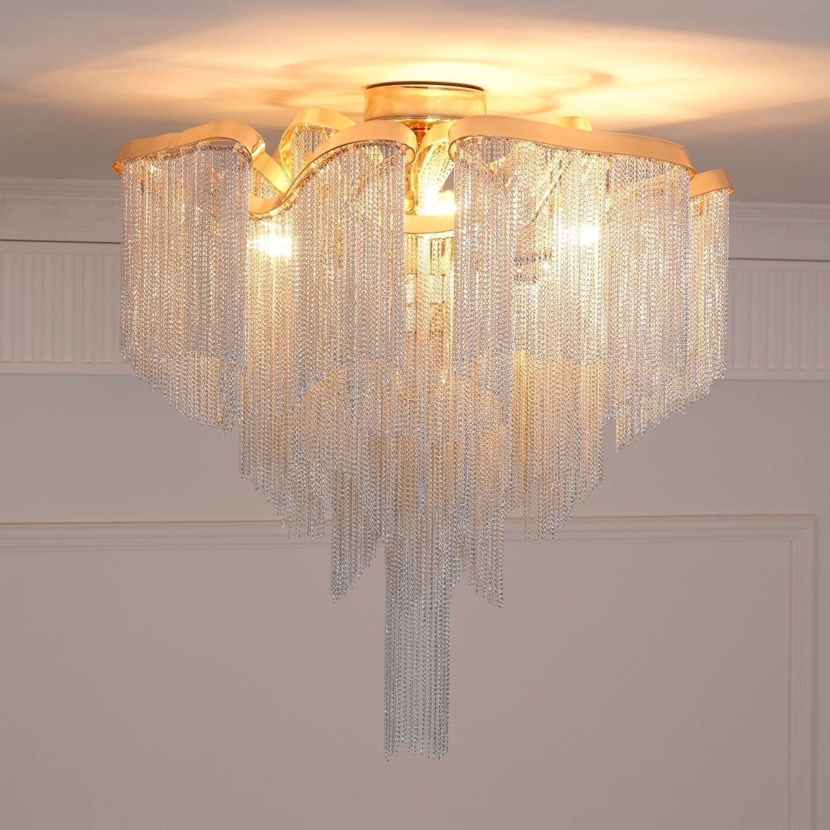 Lustra Plafonnier Moderne Art Frange - Neutralighting