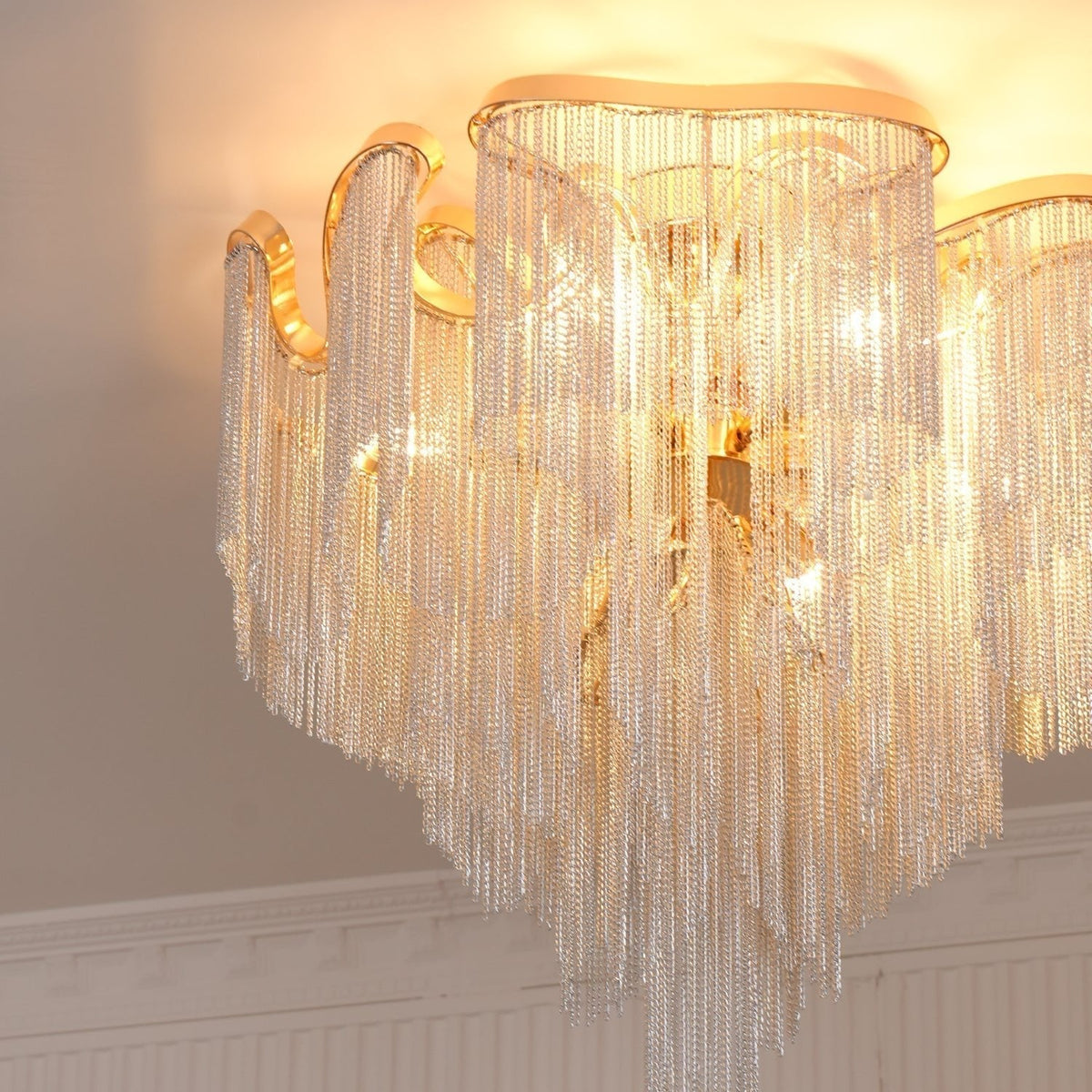 Lustra Plafonnier Moderne Art Frange - Neutralighting