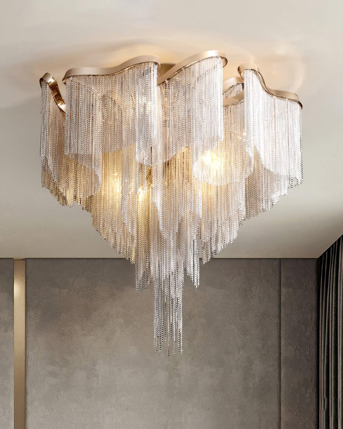 Lustra Plafonnier Moderne Art Frange - Neutralighting