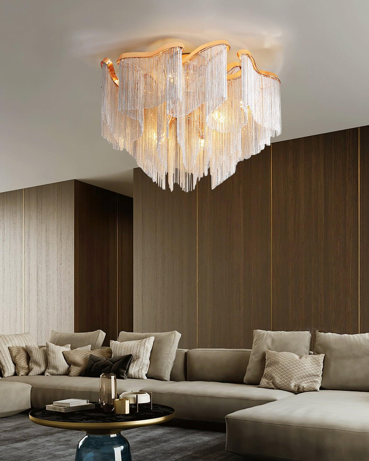 Lustra Plafonnier Moderne Art Frange - Neutralighting