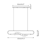 Ardin Chandelier Moderne en Noyer et Laiton - Neutralighting