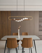 Ardin Chandelier Moderne en Noyer et Laiton - Neutralighting