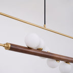 Ardin Chandelier Moderne en Noyer et Laiton - Neutralighting
