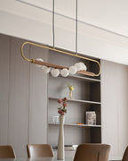 Ardin Chandelier Moderne en Noyer et Laiton - Neutralighting
