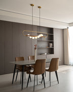 Ardin Chandelier Moderne en Noyer et Laiton - Neutralighting