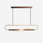 Ardin Chandelier Moderne en Noyer et Laiton - Neutralighting