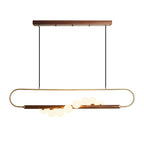 Ardin Chandelier Moderne en Noyer et Laiton - Neutralighting