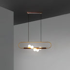 Ardin Chandelier Moderne en Noyer et Laiton - Neutralighting
