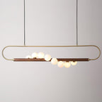 Ardin Chandelier Moderne en Noyer et Laiton - Neutralighting