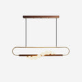 Ardin Chandelier Moderne en Noyer et Laiton - Neutralighting