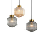Valentina Suspension Luminaire Moderne LED Gris Fumé Verre Chambre - Neutralighting