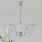 LustraChandelier Élégant en Verre et Chrome - Neutralighting